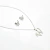 collar con aretes de inicial acero inoxidable - tienda en línea