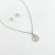 collar con aretes de inicial acero inoxidable - comprar en línea