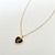 Collar corazón negro con inicial acero inoxidable - tienda en línea