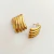 Aretes con estoperoles cuadrados acero inoxidable - comprar en línea