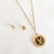 Juego collar con aretes Louis Vuitton acero inox