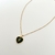 Imagen de Collar corazón negro con inicial acero inoxidable