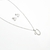 collar con aretes de inicial acero inoxidable en internet