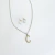 collar con aretes de inicial acero inoxidable en internet