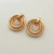 Aretes elegantes triple argolla acero inoxidable - comprar en línea