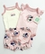 Set de pañaleros tipo camisetas y short minnie mouse