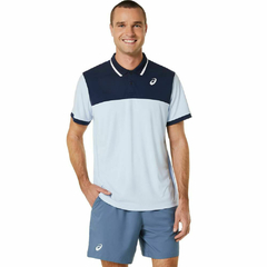 Playera Asics Polo Court Negro Blanco