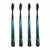 Kit 4 Escovas Dental Macia Nanoteck Cerdas Em Silicone Klin
