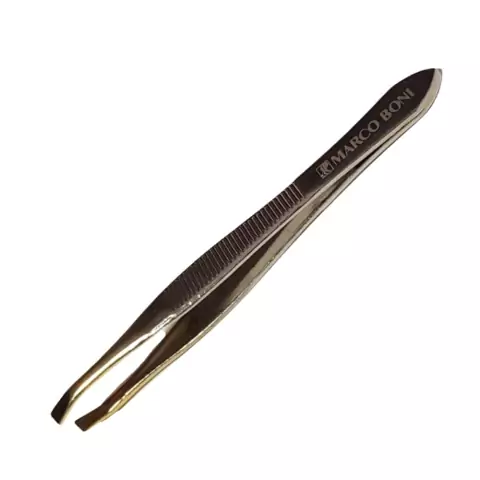 Pinça Com Ponta Reta Dourada Cabo Anatômico Marco Boni