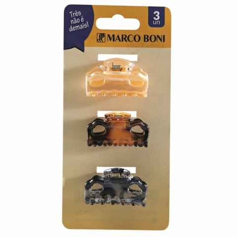 Kit c/ 3 Presilhas de Cabelo Pequenas Linha Daily Marco Boni