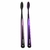 Imagem do Kit 2 Escova Dental Macia Nanotech Black Cerda Silicone Klin