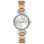 Relógio Mondaine Feminino prata com dourado entrelaçado com cristais - comprar online