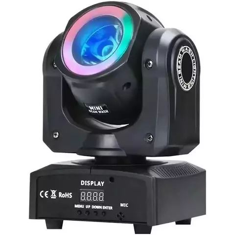 Cabezal móvil con aro led RGBW moving head light
