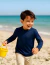 Blusa Infantil UV 50+ Manga Longa Unissex – Praia, Piscina e Esportes Azul Marinho