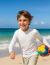 Blusa Infantil UV 50+ Manga Longa Unissex – Praia, Piscina e Esportes Branco