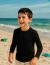 Blusa Infantil UV 50+ Manga Longa Unissex – Praia, Piscina e Esportes Preto
