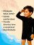 Blusa Infantil UV 50+ Manga Longa Unissex – Praia, Piscina e Esportes Preto - loja online