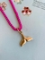 Colares choker Rosa Pink com Calda de Sereia banhada Verão - Dondocas