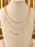 Colar folheado triplo sofistificado fecho único dourado e prata - comprar online