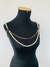 Bodychain borychain de pérolas abs com camadas de correntes