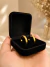 Aliança em aço 316l ouro e prata chanfrada liso 3 mm para namoro compromisso casamento noivado na internet