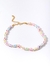 Colares chocker miçangas coração coloridos com detalhes em pérolas folheado a Ouro