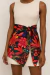 Lenço de crepe leve modelo floral verão cores nobres - comprar online
