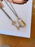 Colar de Casal Prata Semi Joia conjunto Chave e Cadeado