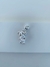 Berloques semi joia prata 925 e ouro 18k urso cristal vidro