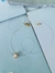 Colares ponto de luz fio cristal perola com detalhes em ouro