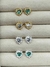 Brincos semi joias zirconia em coração Prata 925 e Ouro 18K