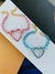 Pulseiras Maxi banhadas pulseiras azul e rosa com pingente de coração Barbie Core