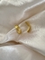 Brinco Meia Argola Texturizada Banhada a Ouro 18k ou Ródio Branco - loja online