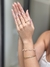 Pulseira Em Formato de S Diamantada Com Pérolas Banhada a Ouro 18k e Ródio Branco - loja online