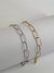 Pulseira de Elos Diamantados e Arredondados Banhada a Ouro 18k ou Ródio Branco