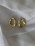 Brinco Orgânico Oval Matelado Banhado a Ouro 18k e Ródio Branco na internet