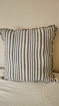 Almohadón algodón rayado - tienda online