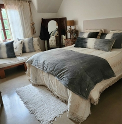 Pie de cama acuarela gris - comprar online