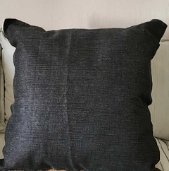 Almohadón yute vintage negro