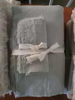 Mantel Tusor borde desflecado - tienda online