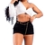 Imagem do Short Jeans Preto Feminino Bermuda Preta Com Cinto Corrente