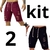 Kit 2 Bermudas Com Cordão Preto e Vermelha