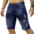 Bermuda Masculina Jeans Jeans Rasgado Destroyed