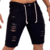 Kit 2 Bermudas Preta e Azul Jeans Modelo Com Cordão - Vitrine Moda Star