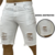 Bermuda Masculina Branca Jeans Rasgado Destroyed - loja online