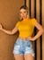 Blusa Feminina Blusinha Manga Curta Canelada Princesa P M G na internet