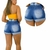 Kit 2 Short Jeans Feminino Luxo Jeans Rasgado Bermuda - loja online