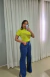 Calça Jeans Wide Com Fenda Lateral - Loja Maria de Magdala