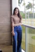 Calça Jeans Wide Com Fenda Lateral - comprar online