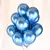 GLOBOS LATEX 10" CHROME X 5 UN. (AZUL)